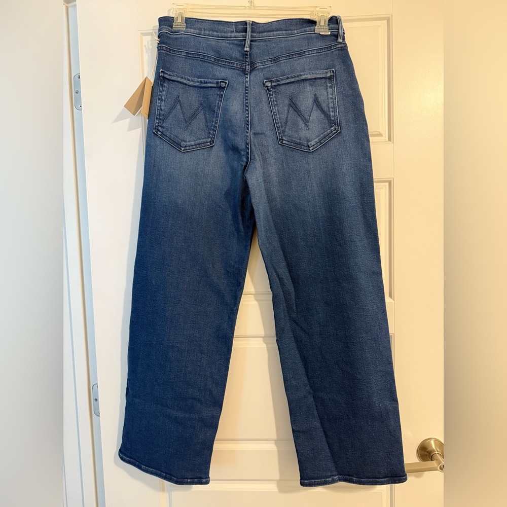 MOTHER Straight-Leg Jeans in Mid Blue Wash - Picture 3 of 8